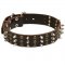 Spiked and Studded Leather Belgian Malinois Collar