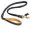Braided Handcrafted Leather Belgian Malinois Leash with Nappa Leather Lined Handle