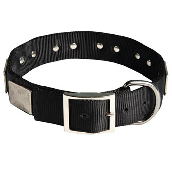 Designer Nylon Dog Collar Wide with Easy Release Buckle for   Belgian Malinois