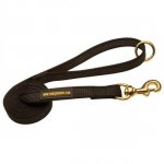 Gentle feel100% cotton i-grip dog leash with power-rubber lines