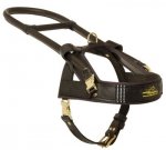 Guide and Assistance Leather Belgian Malinois Harness