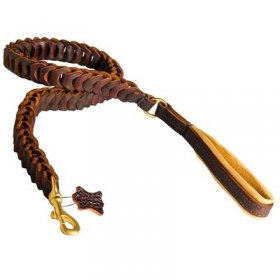 Anti-pulling Braided Leather Belgian Malinois Leash