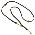 Multifunctional Leather Belgian Malinois Leash for Walking and Training