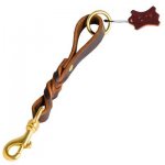 Short Leather Belgian Malinois Leash (Pull Tab Leash)