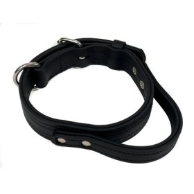 Biothane Agitation Collar with Handle Black