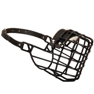 Frost-Resistant Wire Cage Belgian Malinois Muzzle with One Adjustable Strap