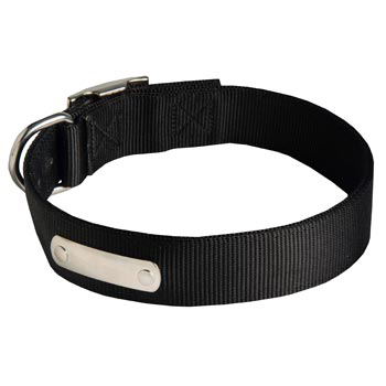 Nylon Belgian Malinois Collar with Identification Tag