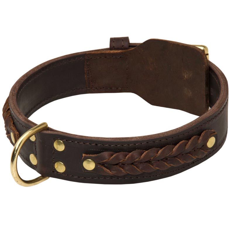 Incredible Design Belgian Malinois Braided Leather Collar