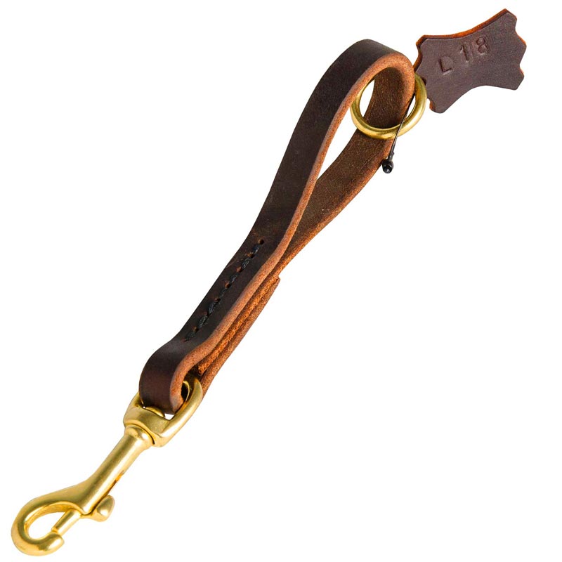 Easy Quick Grab Pull Tab Fully Leather Belgian Malinois Leash
