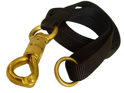 Police tracking dog leash&massive solid brass snap&smart lock for Belgian Malinois dog