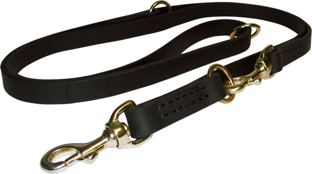 Leather dog leash multi functional for Belgian Malinois dog