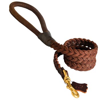 Multipurpose Leather Braided Belgian Malinois Leash
