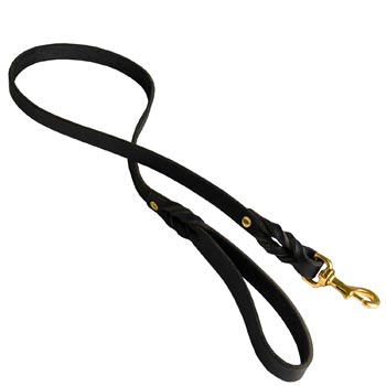 Designer Leather Belgian Malinois Leash Black Super Fashion