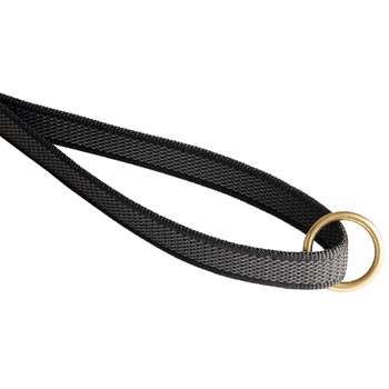Belgian Malinois Nylon Leash with Brass O-ring on Handle