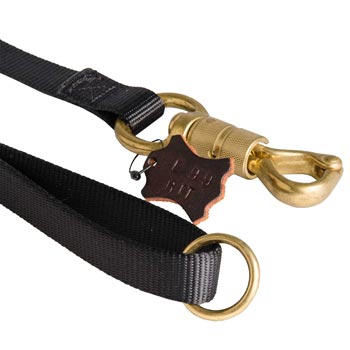 Belgian Malinois Leash Nylon Special Design with Securely Stitched Brass Snap Hook