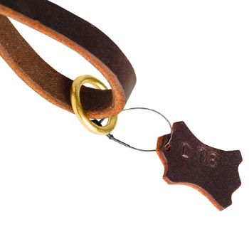 Leather Belgian Malinois Leash with Brass-Made O-Ring