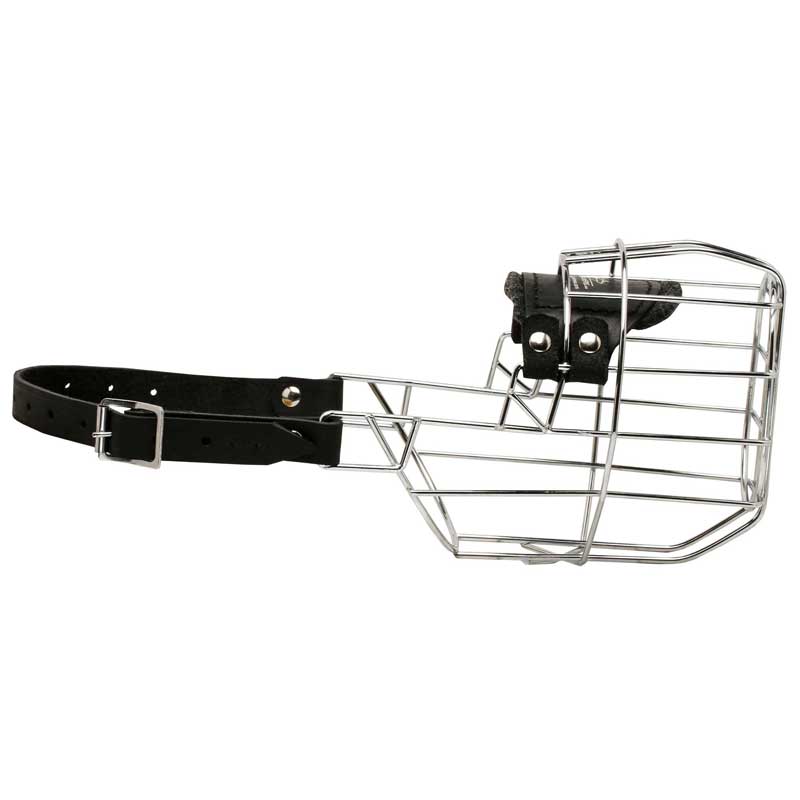 Wire Cage Belgian Malinois Muzzle With One Strap [M91125 Wire Basket